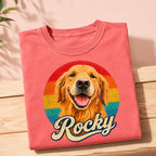 Custom Dog T-Shirt – Personalized Retro Pet Portrait