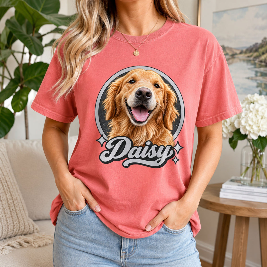 Custom Dog Shirt – Personalized Vintage Pet Portrait T-Shirt