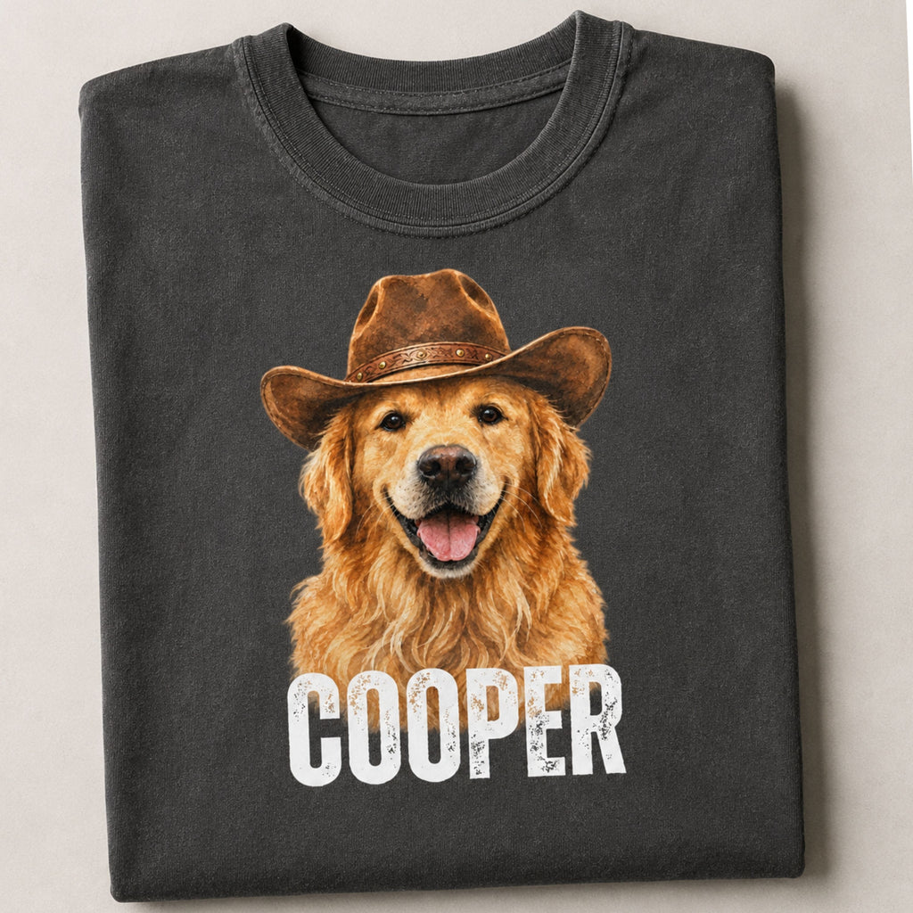 Custom Pet Shirt – Personalized Western Pet Portrait Tee