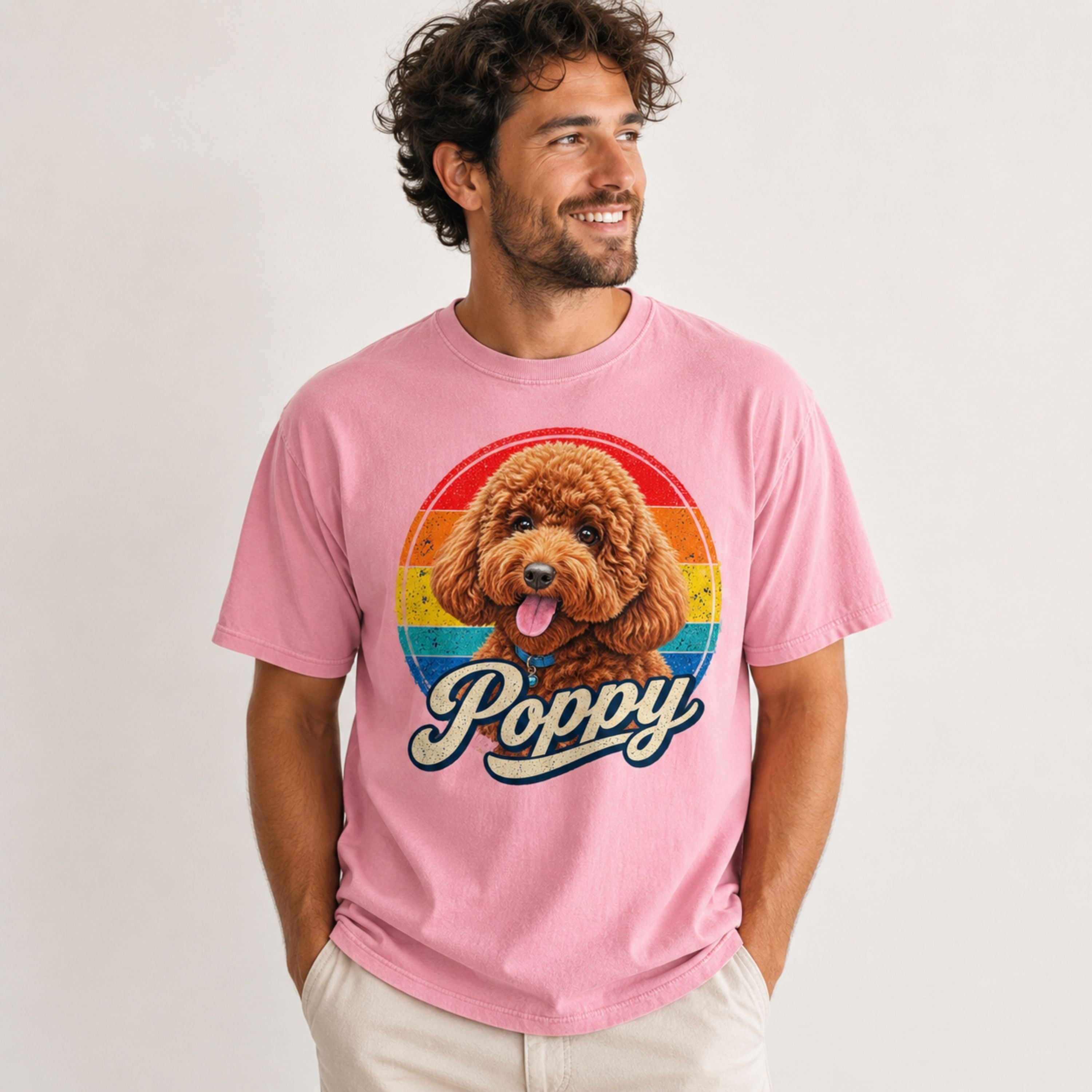 Custom Dog Shirt with Name – Retro Personalized Pet T-Shirt
