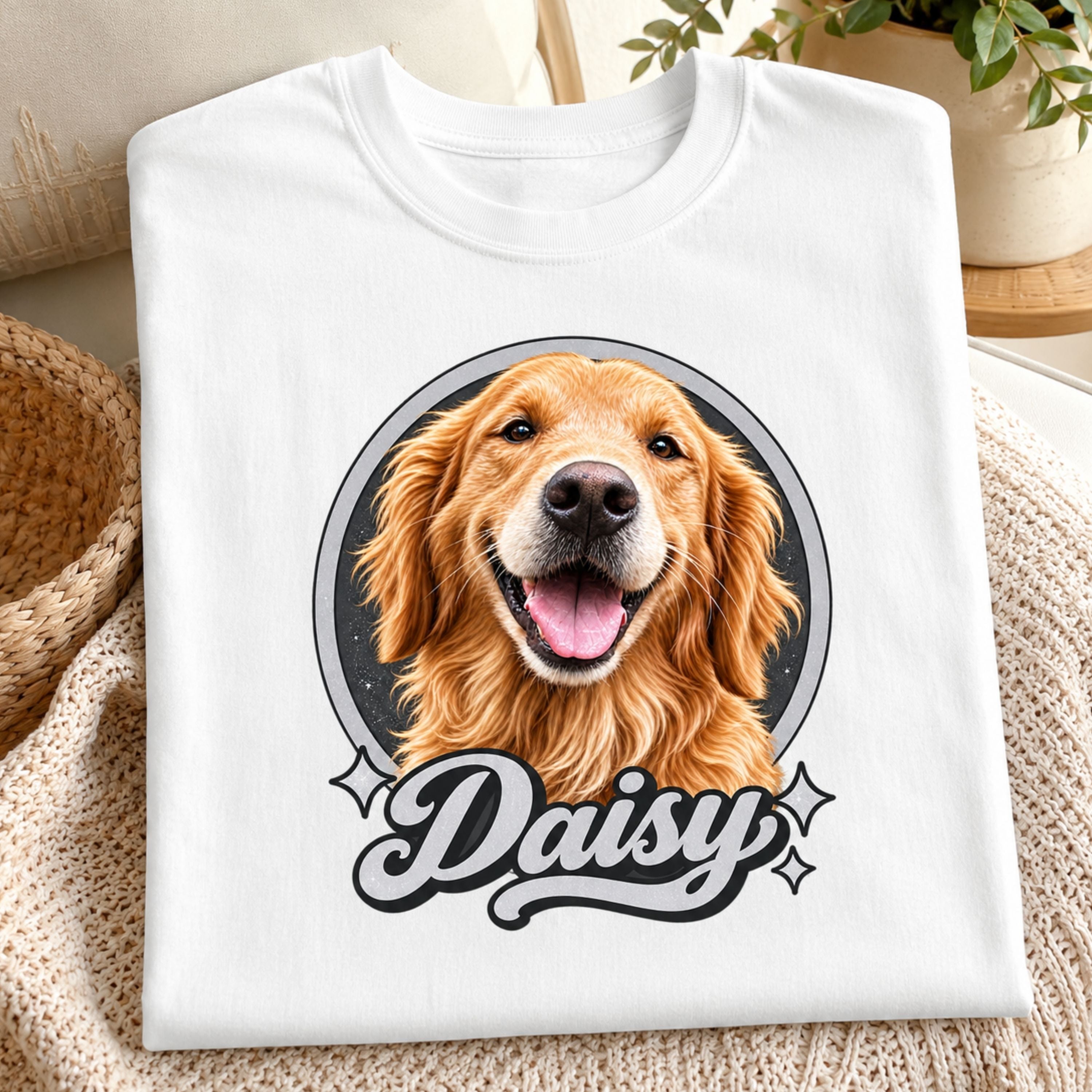 Custom Dog Shirt – Personalized Vintage Pet Portrait T-Shirt