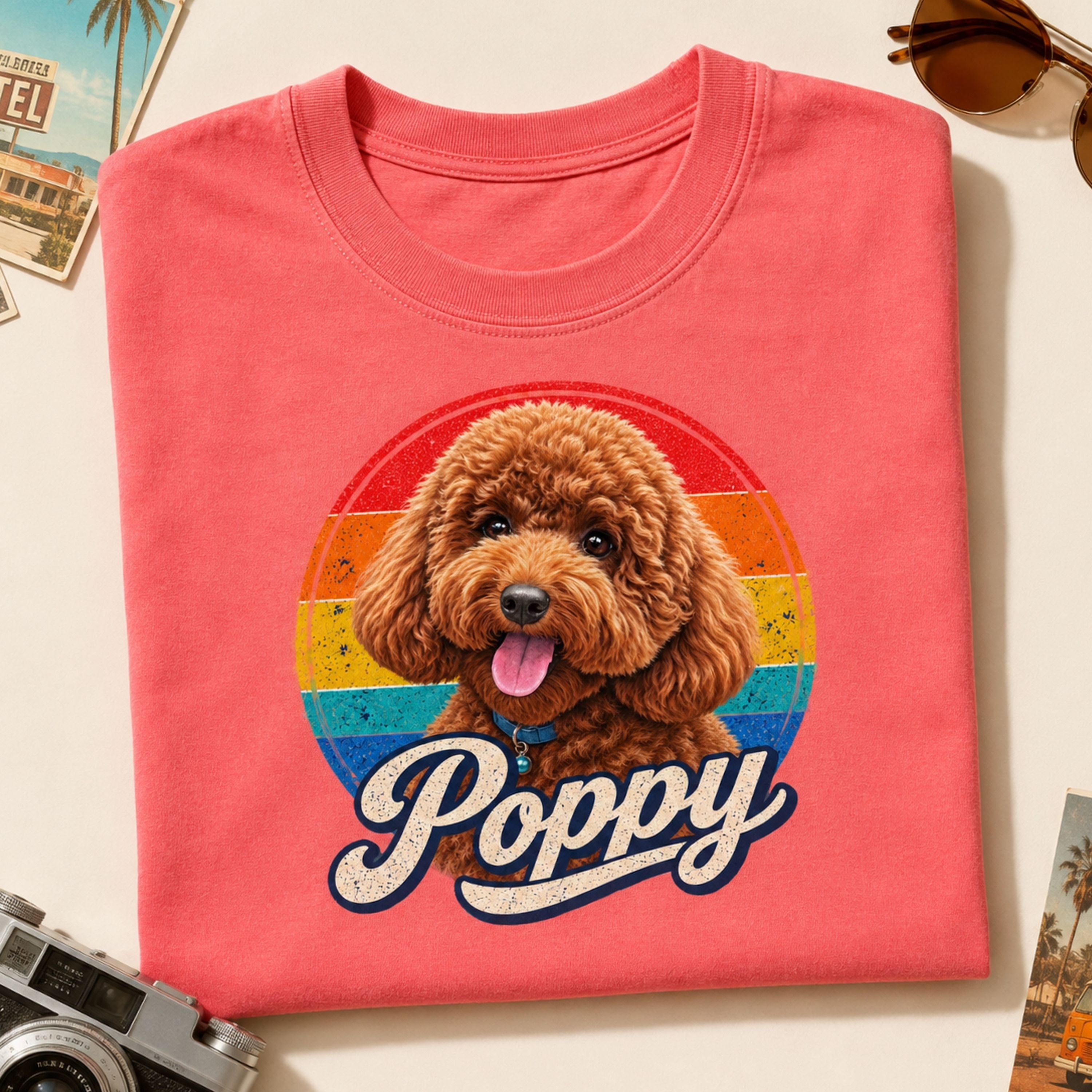 Custom Dog Shirt with Name – Retro Personalized Pet T-Shirt