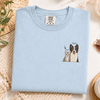 Custom Two Pet Portrait T-Shirt with Names