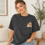Custom Two Pet Portrait T-Shirt with Names | Personalized Pet Shirt