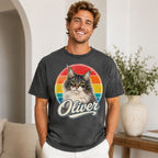 Custom Cat Shirt – Personalized Retro Pet Portrait T-Shirt