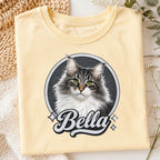 Custom Cat Shirt – Personalized Vintage Pet Portrait Tee