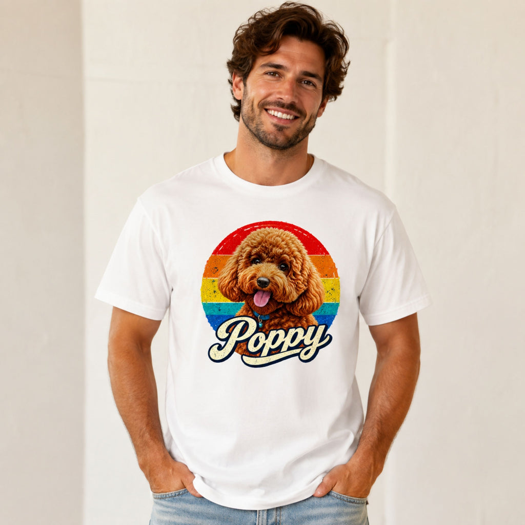 Custom Dog Shirt with Name – Retro Personalized Pet T-Shirt