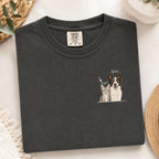 Custom Two Pet Portrait T-Shirt with Names