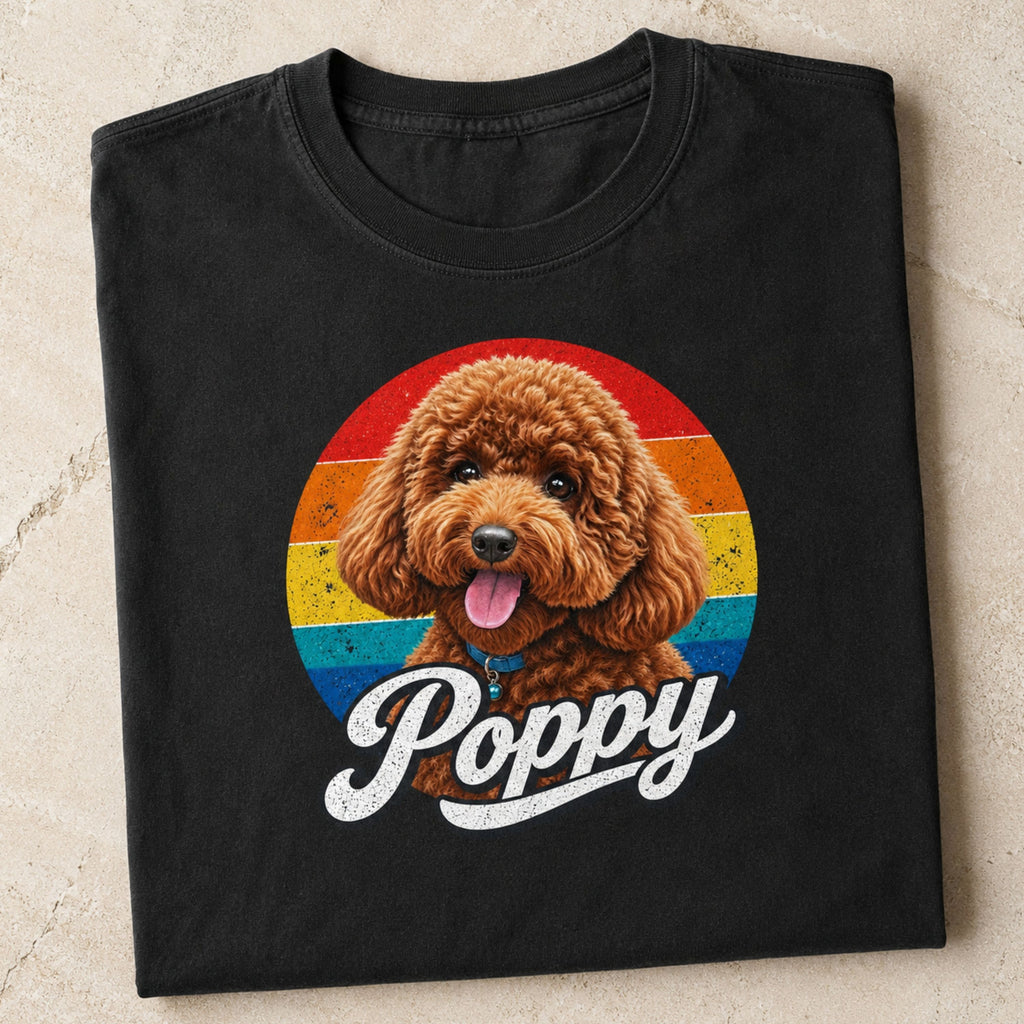Custom Dog Shirt with Name – Retro Personalized Pet T-Shirt