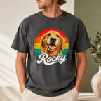 Custom Dog T-Shirt – Personalized Retro Pet Portrait