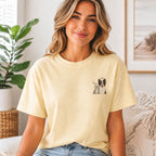 Custom Two Pet Portrait T-Shirt with Names