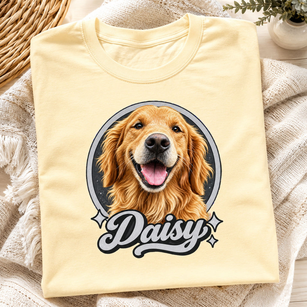 Custom Dog Shirt – Personalized Vintage Pet Portrait T-Shirt