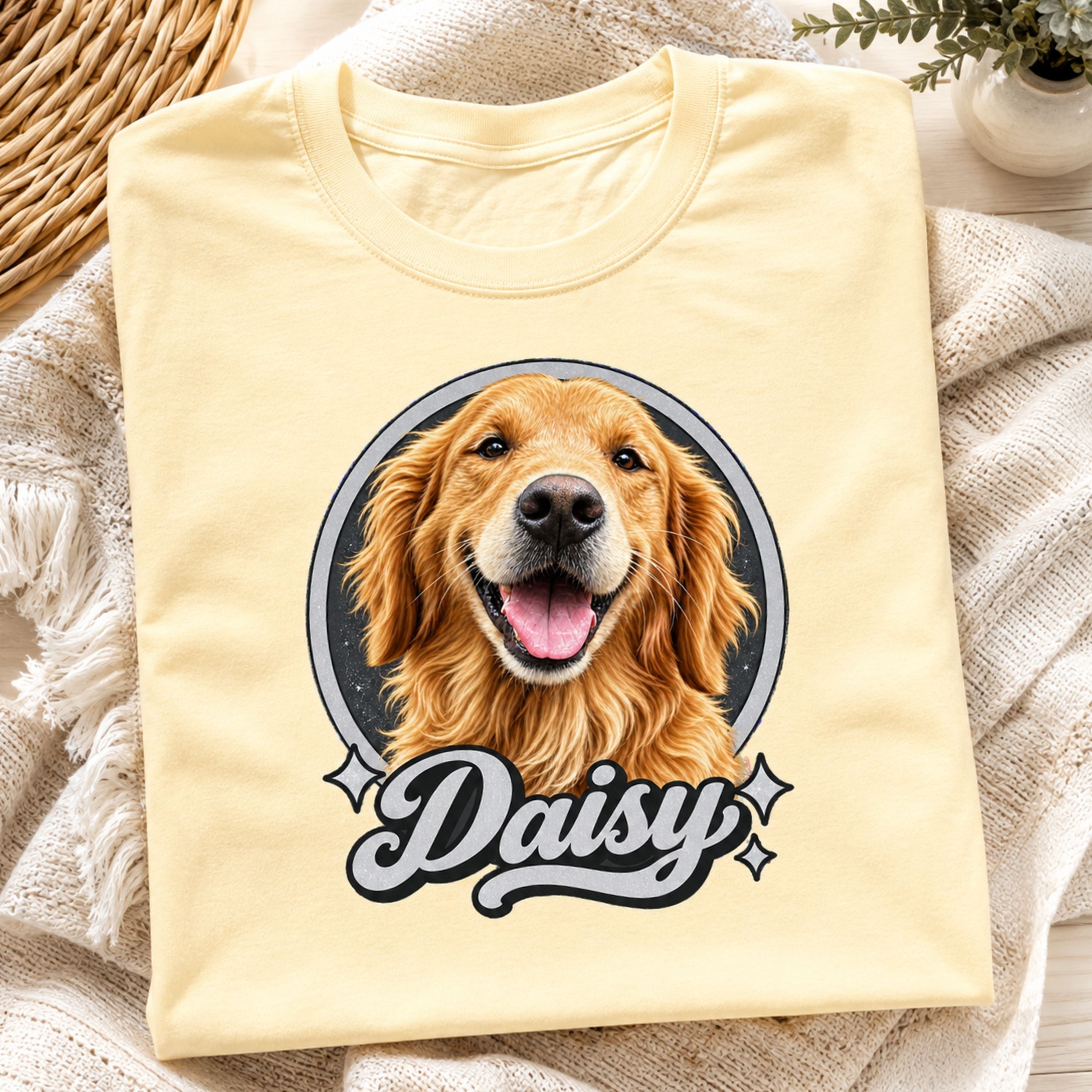 Custom Dog Shirt – Personalized Vintage Pet Portrait T-Shirt