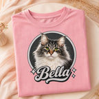Custom Cat Shirt – Personalized Vintage Pet Portrait Tee