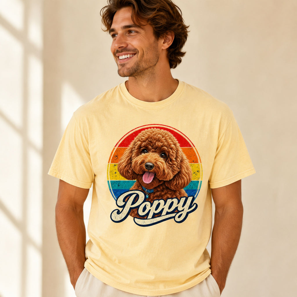 Custom Dog Shirt with Name – Retro Personalized Pet T-Shirt