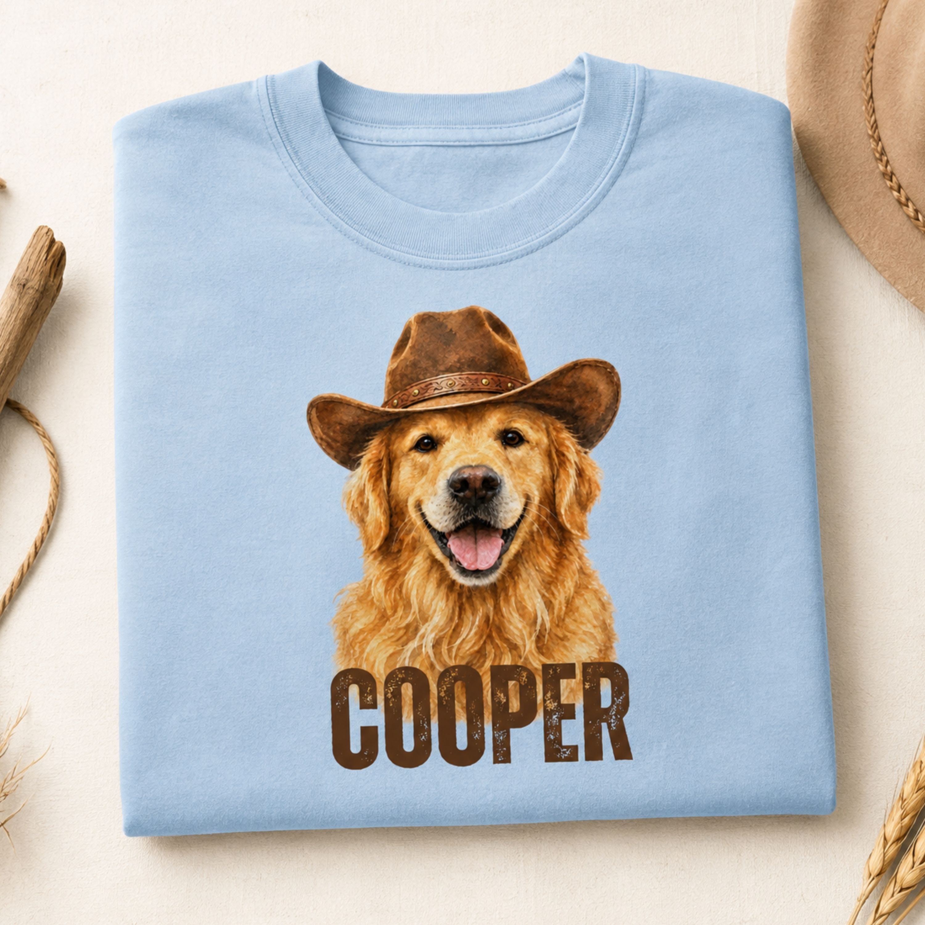 Custom Pet Shirt – Personalized Western Pet Portrait Tee