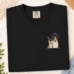 Custom Two Pet Portrait T-Shirt with Names