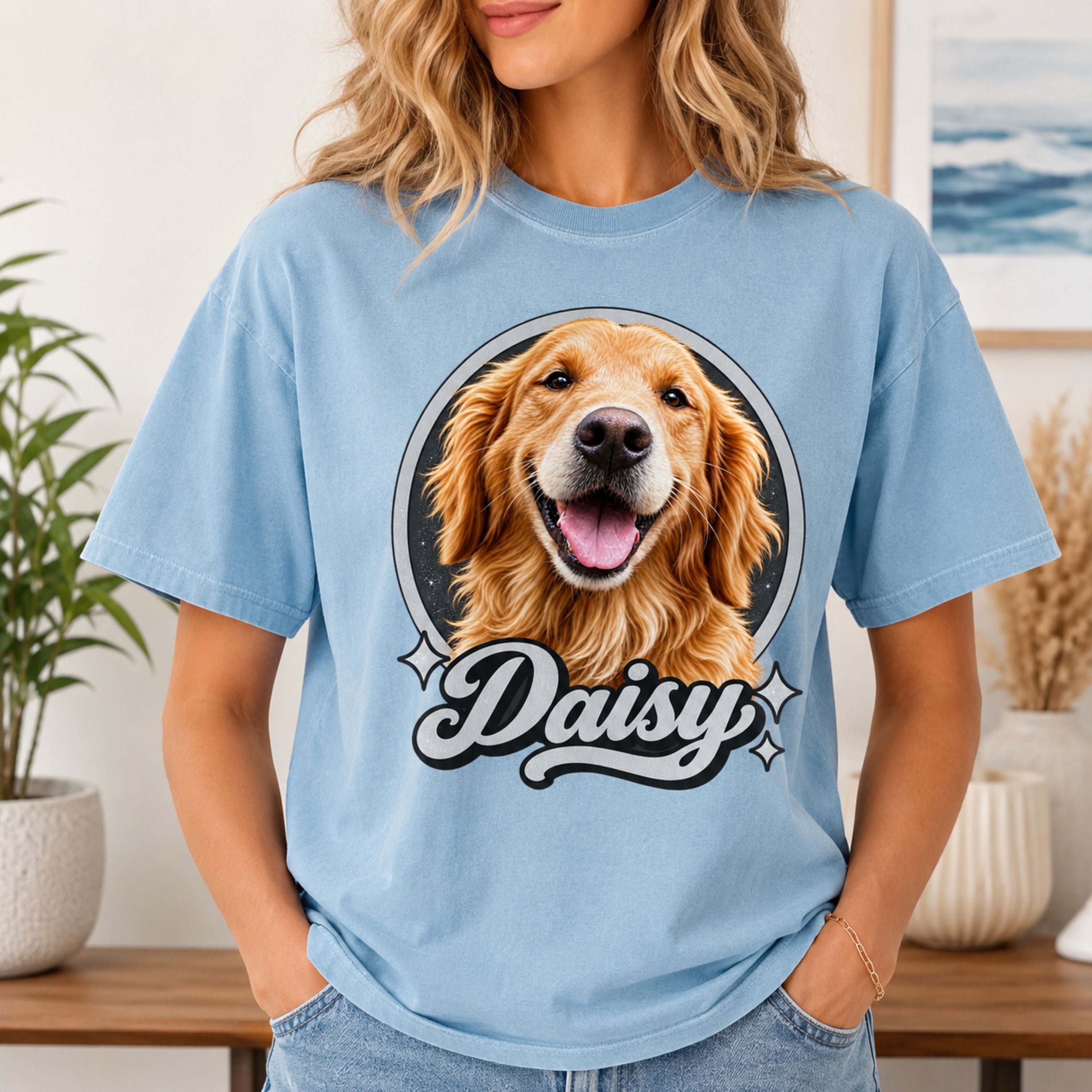 Custom Dog Shirt – Personalized Vintage Pet Portrait T-Shirt