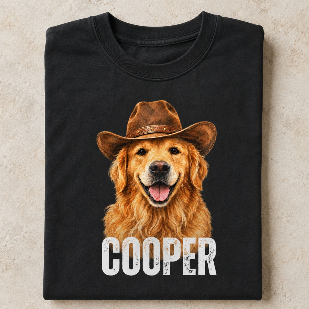 Custom Pet Shirt – Personalized Western Pet Portrait Tee
