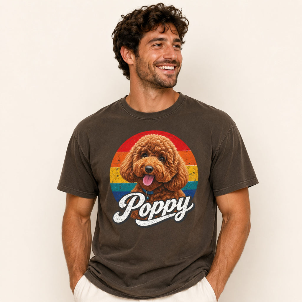 Custom Dog Shirt with Name – Retro Personalized Pet T-Shirt