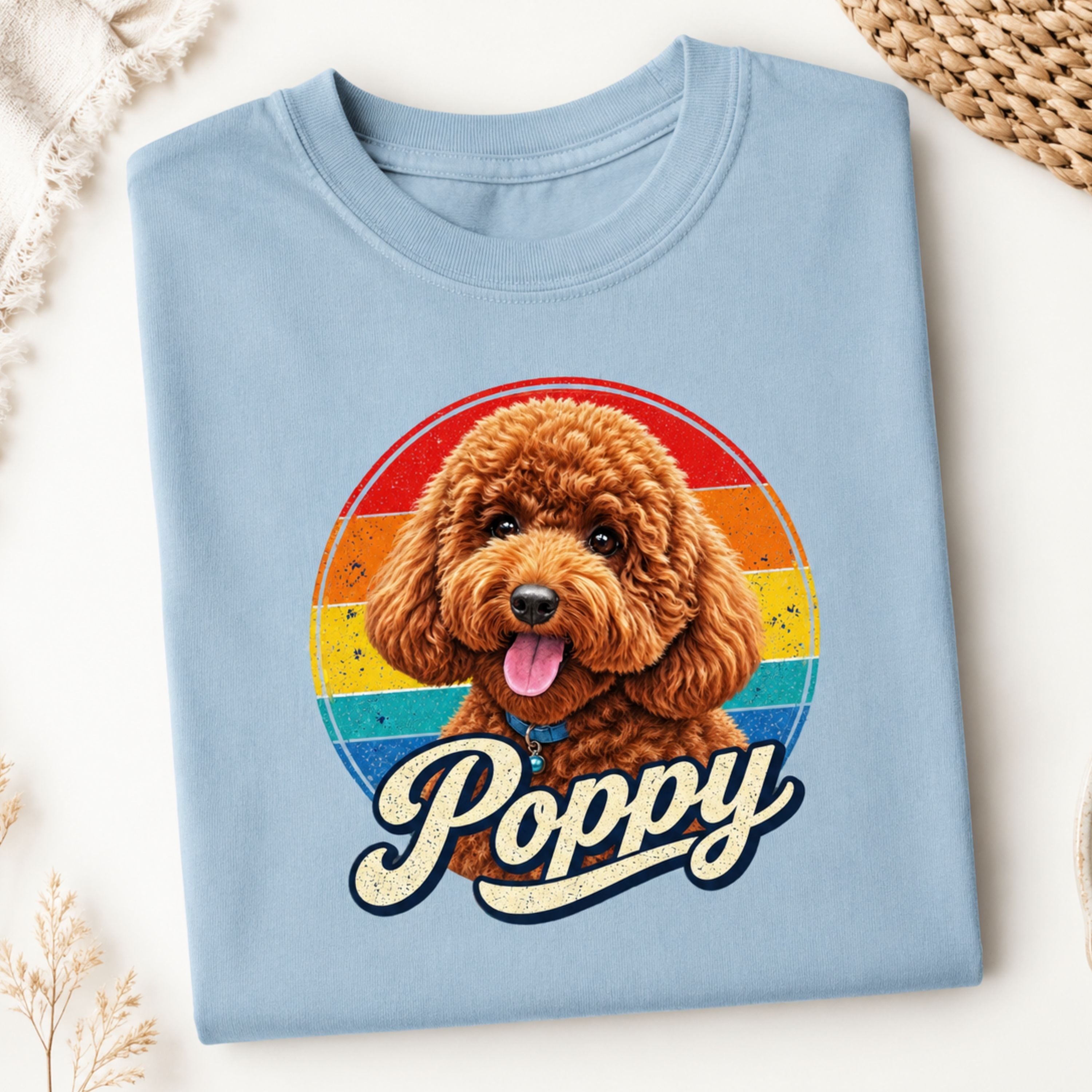 Custom Dog Shirt with Name – Retro Personalized Pet T-Shirt