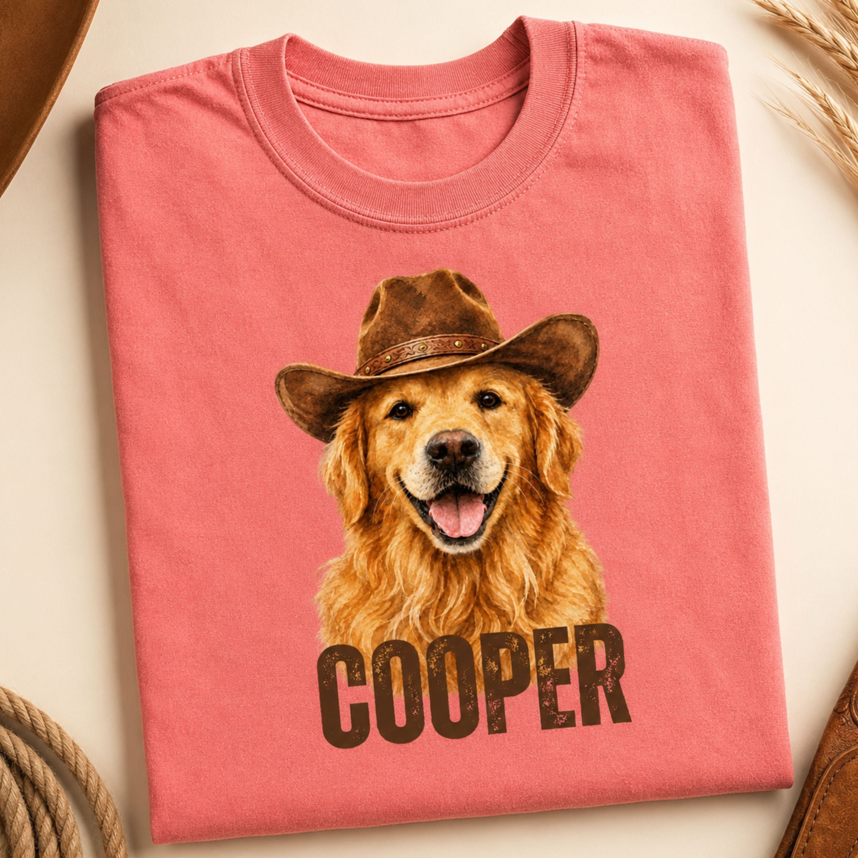 Custom Pet Shirt – Personalized Western Pet Portrait Tee