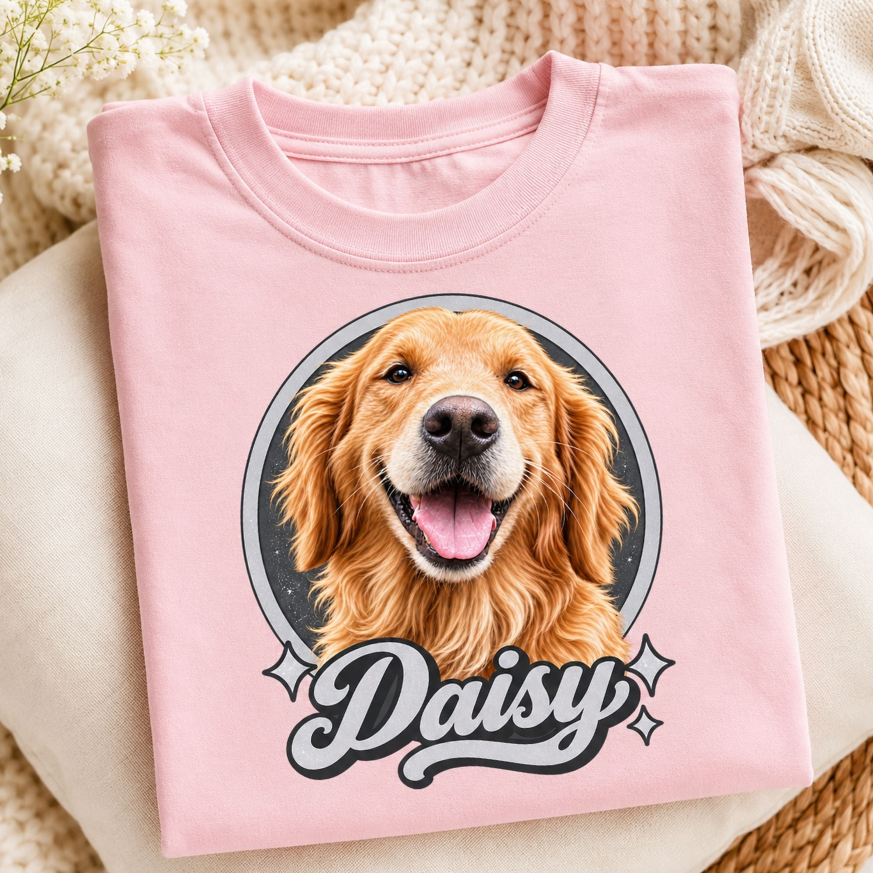 Custom Dog Shirt – Personalized Vintage Pet Portrait T-Shirt