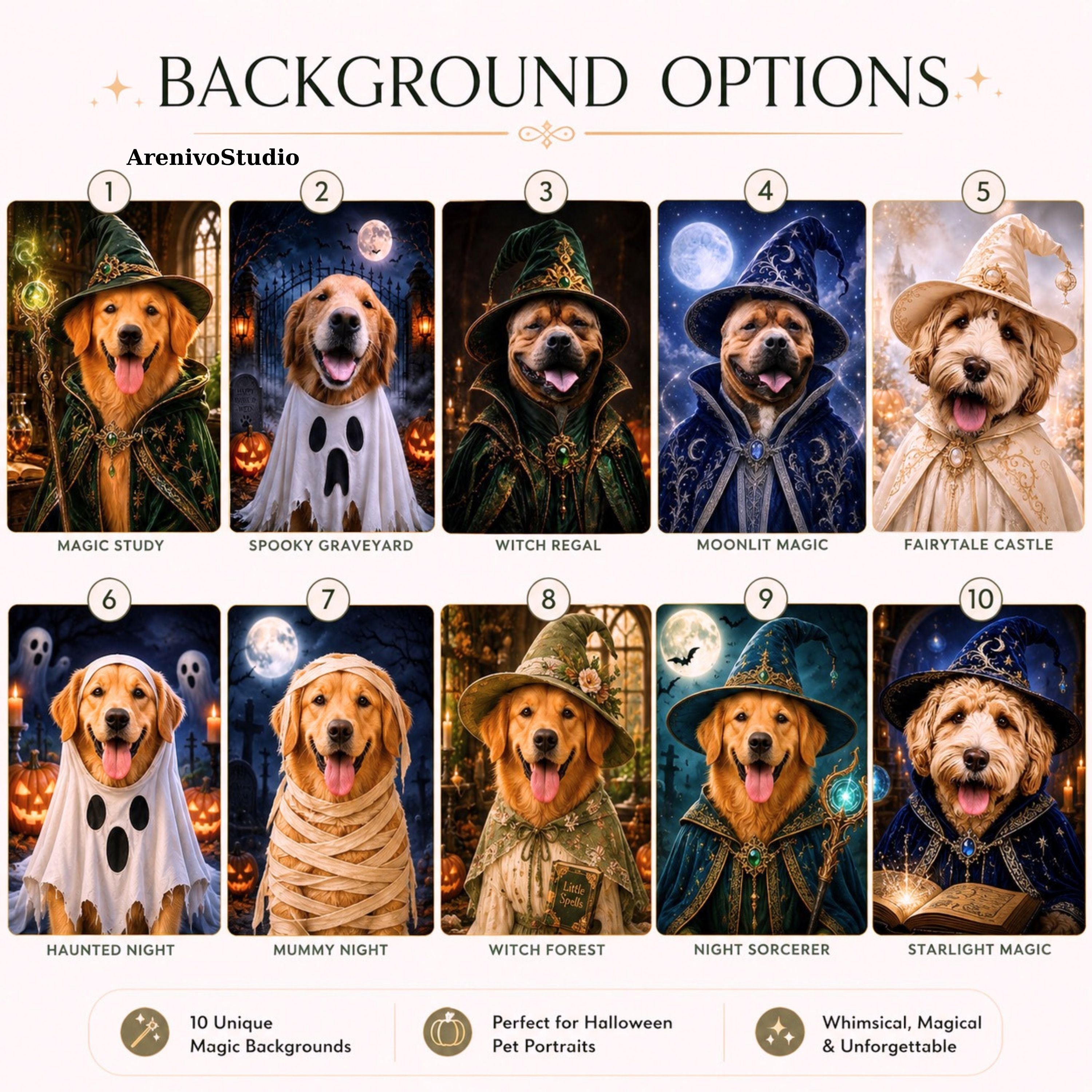 Custom Spooky Royal Pet Portrait | Gothic Halloween Art