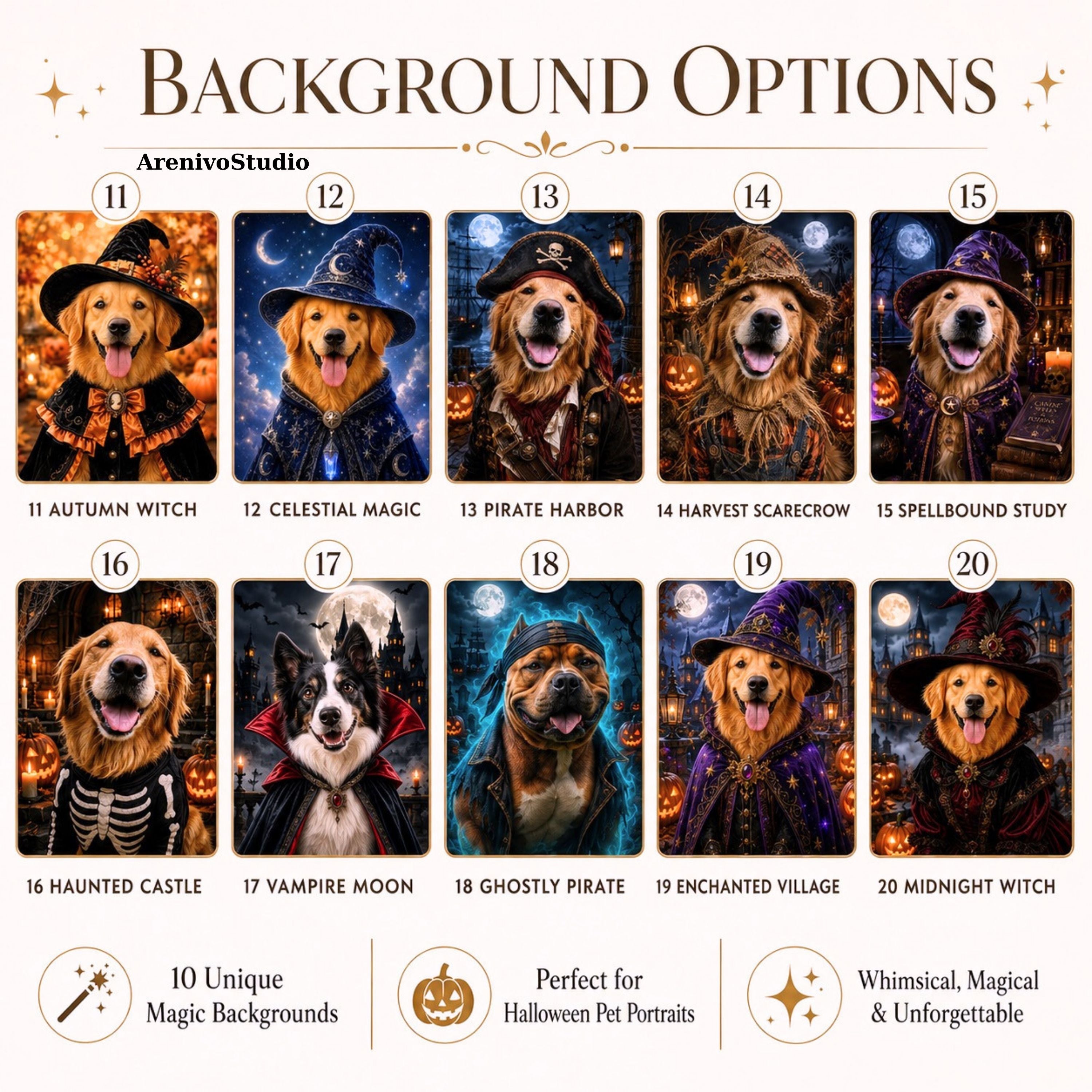 Custom Spooky Royal Pet Portrait | Gothic Halloween Art