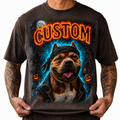 Custom Pet Halloween Shirt – Spooky Portrait T-Shirt