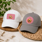 Custom Pet Portrait Dad Hat with Personalized Name Patch