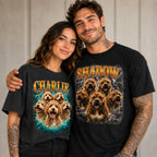 Custom Vintage Pet Portrait T-Shirt | Personalized Dog Graphic Tee