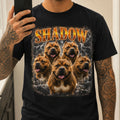 Custom Vintage Pet Portrait T-Shirt | Personalized Dog Graphic Tee