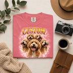 Custom Vintage Pet Portrait T-Shirt | Personalized Dog Graphic Tee
