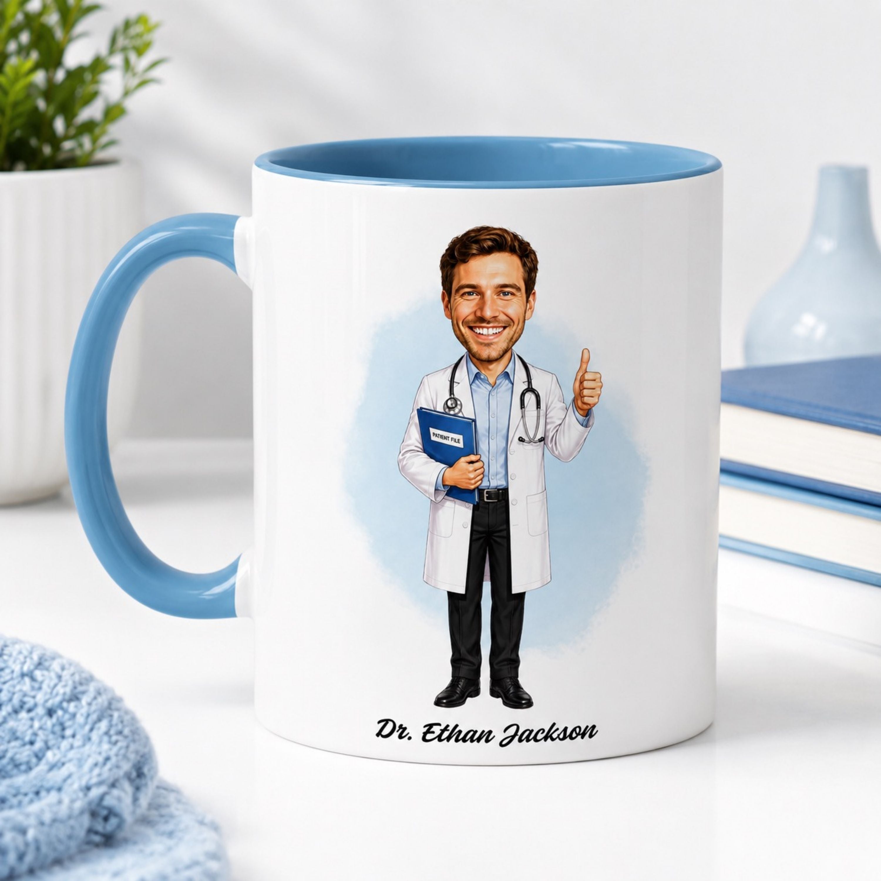 Personalized Doctor Caricature Mug – Create Their Gift Today