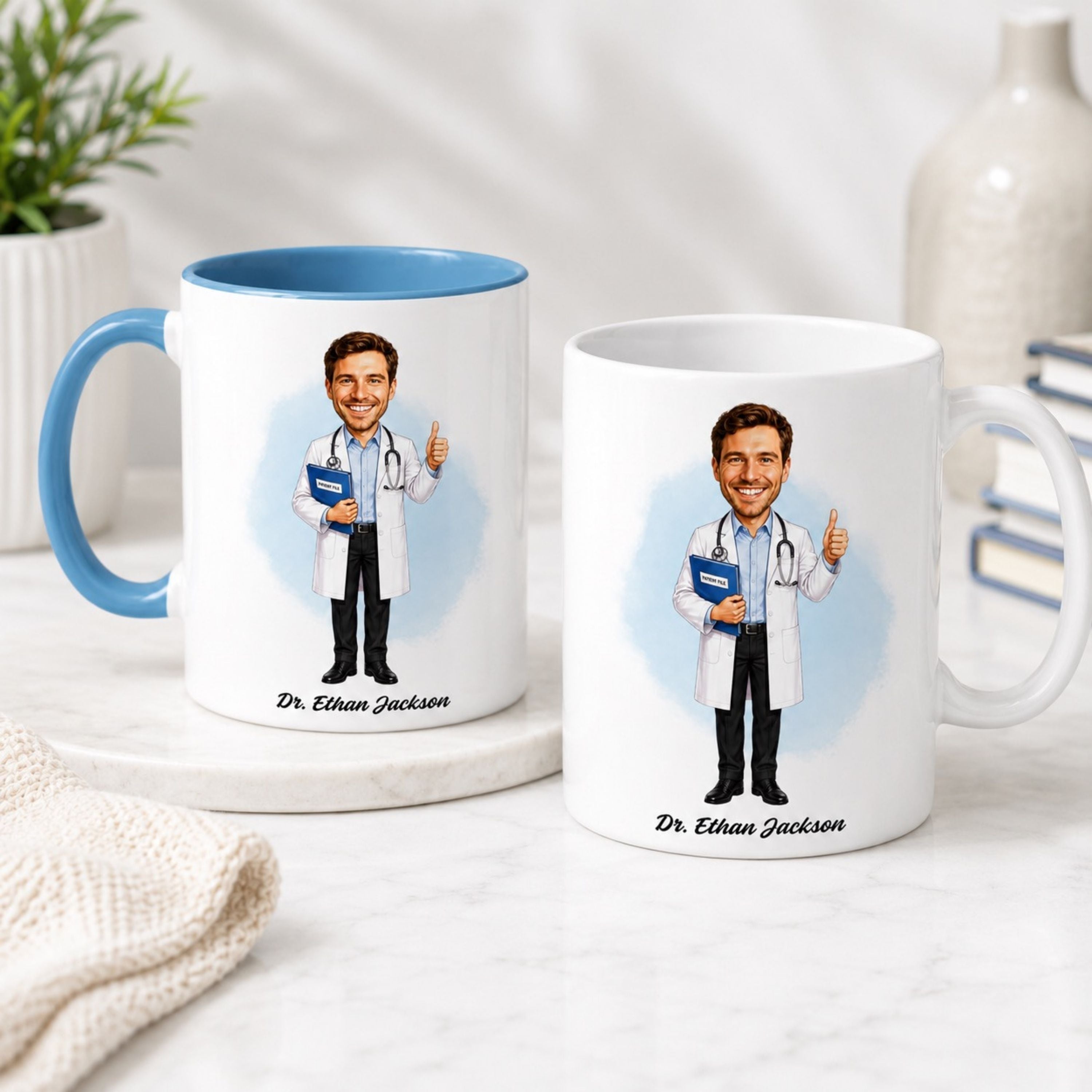 Personalized Doctor Caricature Mug – Create Their Gift Today