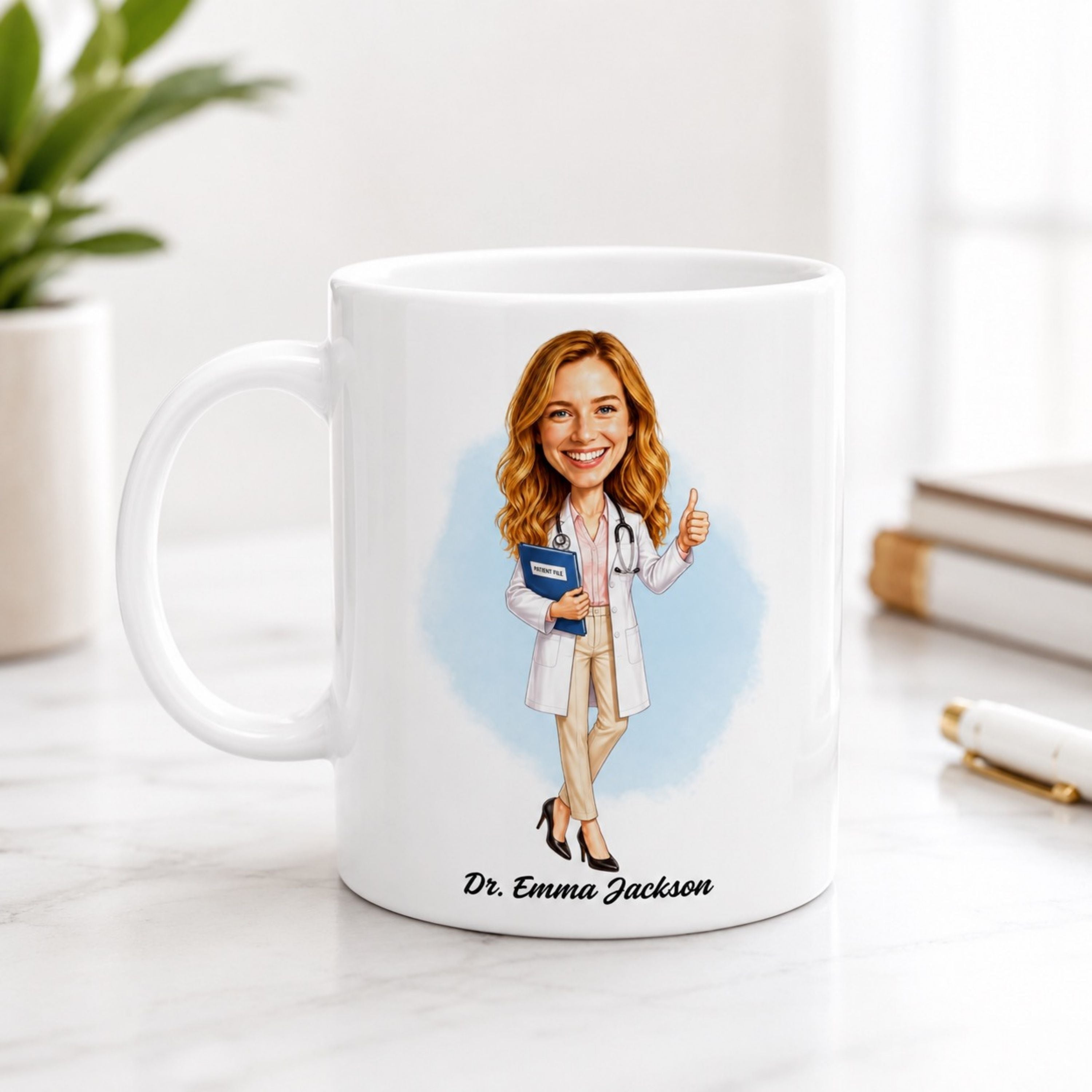 Personalized Doctor Caricature Mug – A Gift They’ll Love