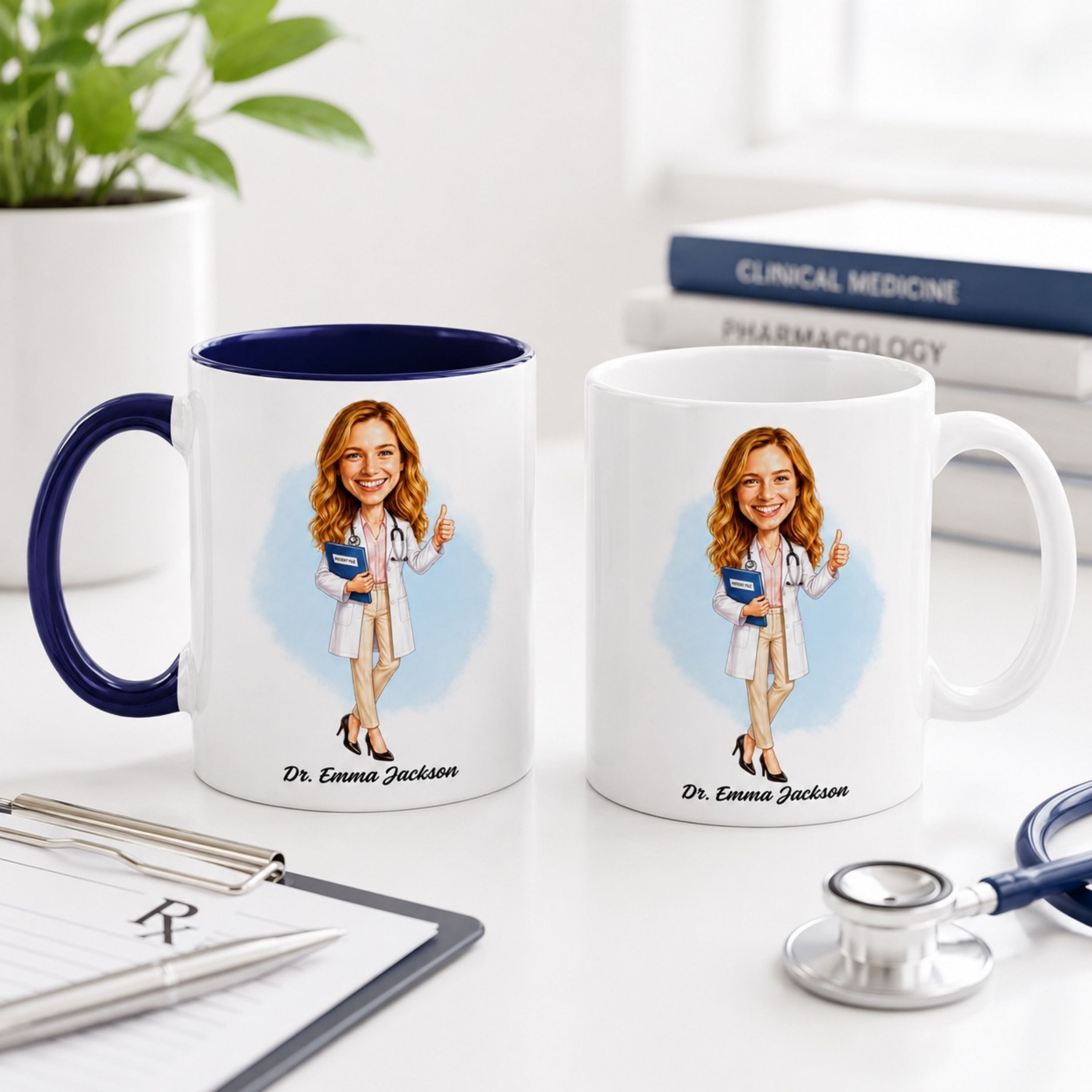 Personalized Doctor Caricature Mug – A Gift They’ll Love