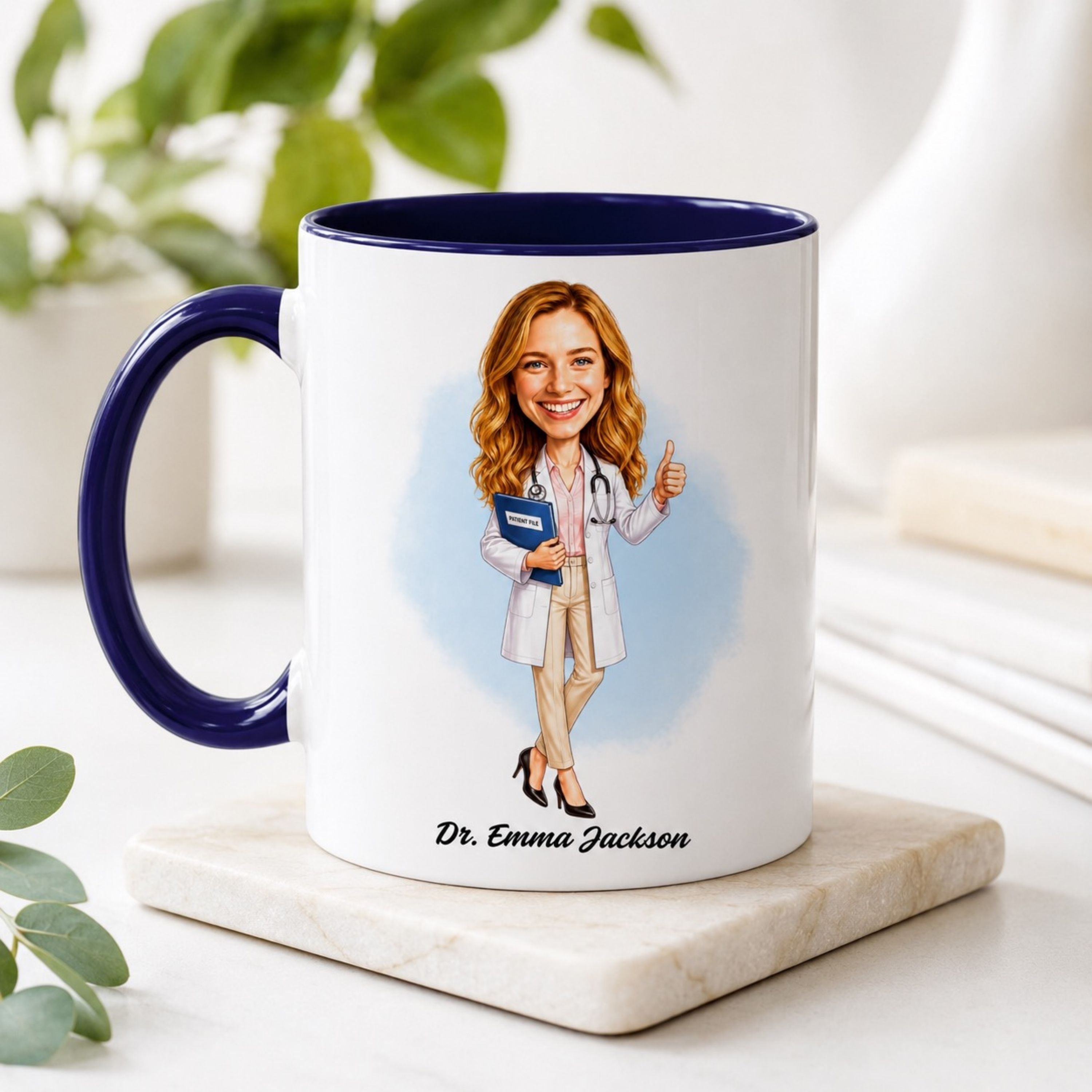 Personalized Doctor Caricature Mug – A Gift They’ll Love