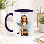 Custom Elementary Teacher Caricature Mug – Personalized Gift