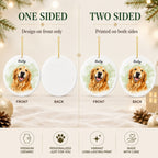 Custom Watercolor Dog Ornament – Personalized Pet Portrait