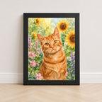 Custom Watercolor Pet Portrait from Photo | Personalized Floral Dog Art
