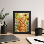 Custom Watercolor Pet Portrait from Photo | Personalized Floral Dog Art