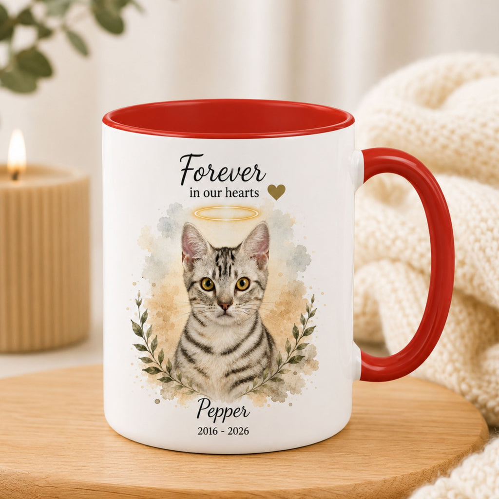 Custom Pet Memorial Mug – Personalized Watercolor Portrait