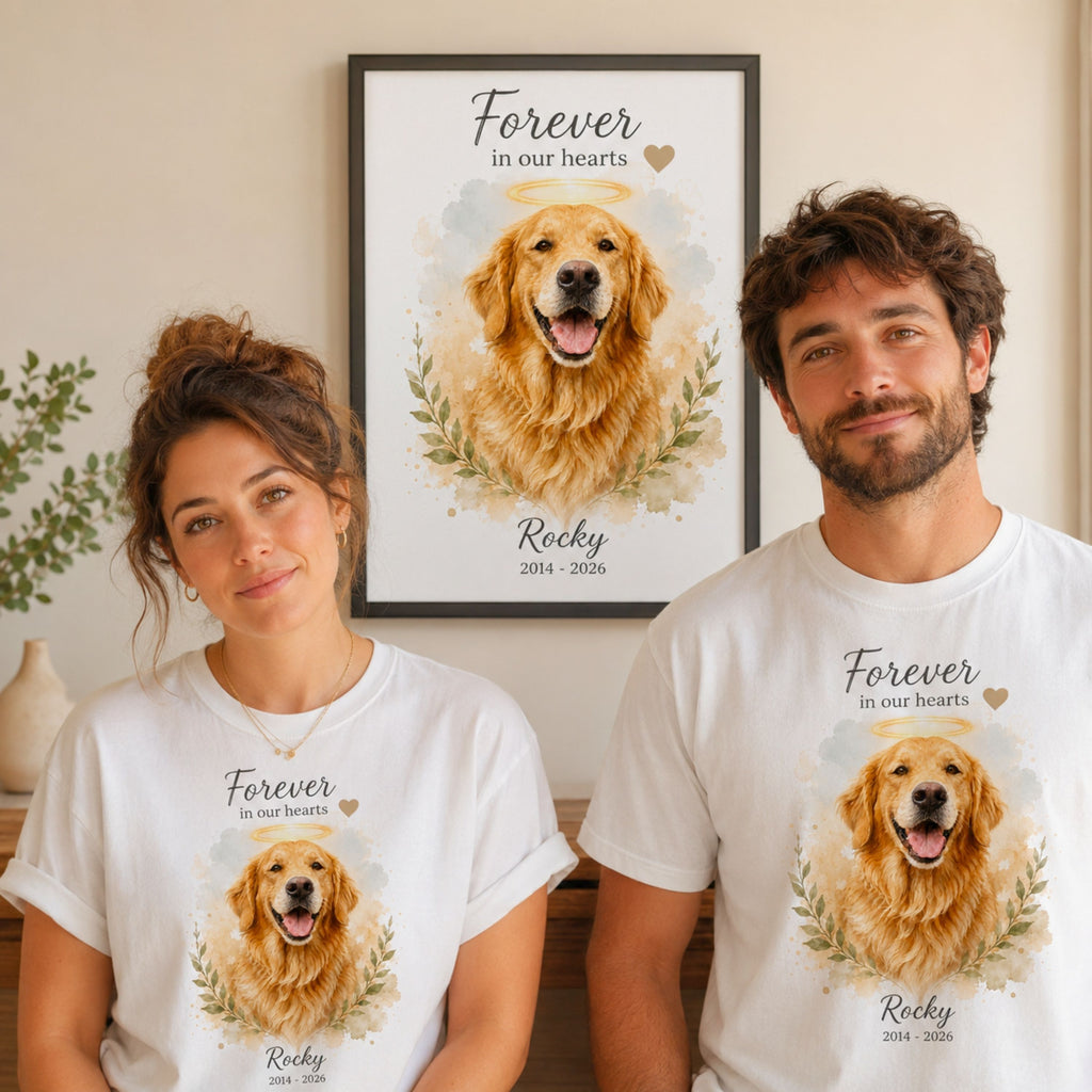 Custom Watercolor Pet Memorial Portrait – Forever Loved