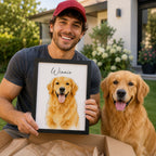 Custom Watercolor Pet Portrait from Photo | Personalized Pet Art