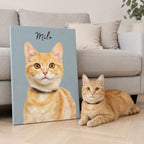 Custom Minimalist Pet Portrait from Photo | Personalized Pet Art