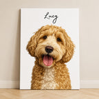 Custom Minimalist Cat Portrait from Photo | Personalized Pet Art