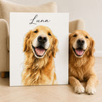 Custom Watercolor Pet Portrait from Photo | Personalized Pet Art