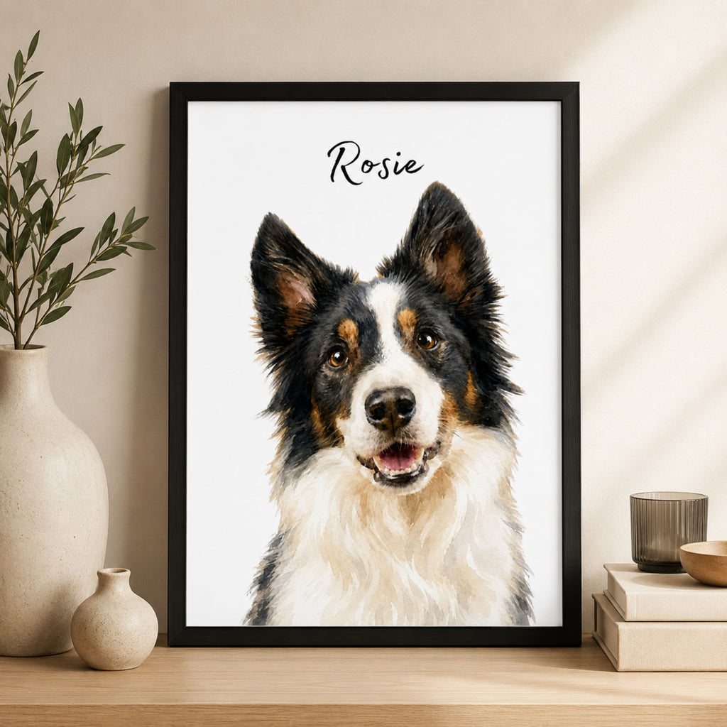Custom Minimalist Pet Portrait from Photo | Personalized Pet Art